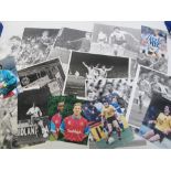 Football press photo's, a collection of approx 130 black & white & colour press photo's 1970's