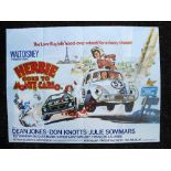 Cinema Posters, Herbie selection, 2 UK Quads for Herbie Goes To Monte Carlo (1977) & Herbie Rides
