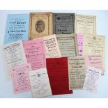 Ephemera, a packet of Liverpool related concert programmes, 1890's to 1914, various venues, mainly