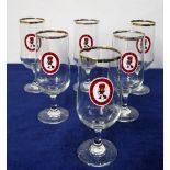 World Cup 1966, a set of 6 Watney Mann Special half pint glasses issued for the 1966 World Cup, each