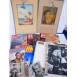 Entertainment, mixed selection inc. folder of autographs signed on a variety of items, programmes,