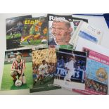 Football autographs, a selection of signed programmes, mostly modern inc. Roumania v England 1980