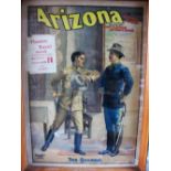 Theatre Poster, an original framed & glazed American poster for the 1900 play 'Arizona' by