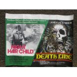 Cinema Poster, Death Line / Night Hair Child UK double bill Quad poster featuring the notorious