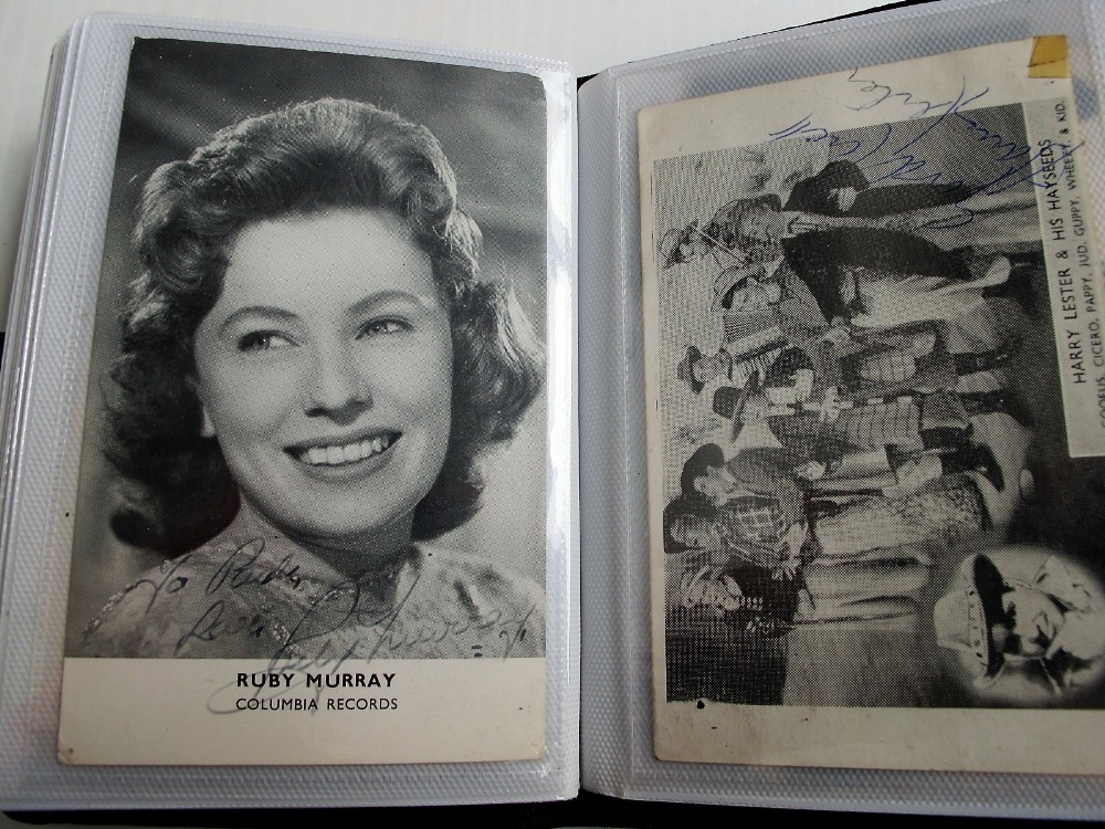 Autographs, 33 promotional cards / photographs of stars from the 1950's/60's inc. Danny Purches, Guy - Image 3 of 5