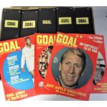 Football magazines, Goal, a comprehensive collection of issues, 1968-1974, in 6 special albums and