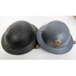 Militaria, a WW2 steel Brodie helmet by Rubery Owen & Co Ltd of Leeds, stamped 1940 (possibly re-