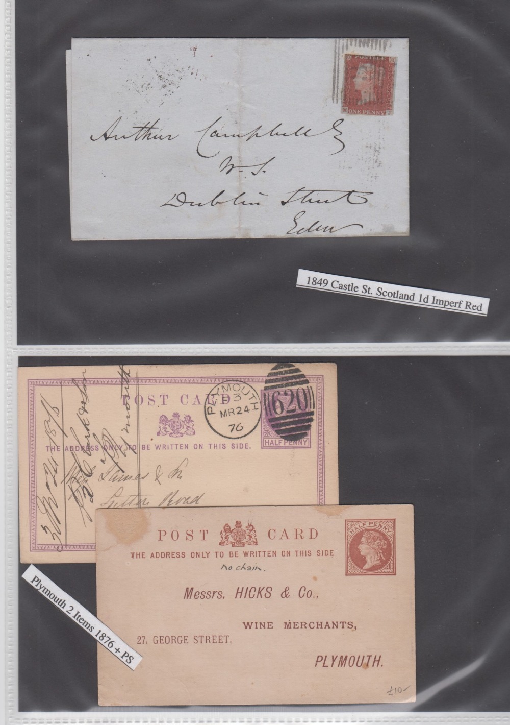 Stamps & postally history, GB Victoria, Hagner page of 1841 2d Blues, 20 stamps with mixed - Image 5 of 6