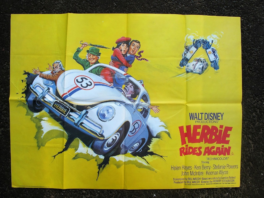 Cinema Posters, Herbie selection, 2 UK Quads for Herbie Goes To Monte Carlo (1977) & Herbie Rides - Image 2 of 4