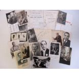Autographs, a selection of signed photos of varying sizes, multiple signed Theatre programmes (3)
