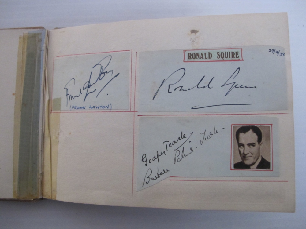 Entertainment, Autographs, a vintage album containing approx 50 signatures of Actors, Actress, - Image 4 of 8