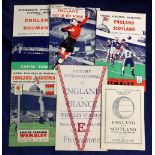 Football programmes, England home selection inc. Pirate issues for matches v Scotland 3 Feb 1945 (at