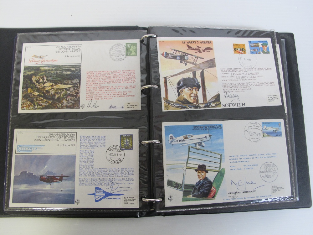 Signed covers, RAF Hendon collection in Hagner album, 39 commemorative covers, signed by pilots,