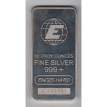 Collectable, Englehard REPLICA 10 Troy Ounce Fine Silver Bar, ref C333181 (gd) (1)