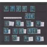 Stamps & postally history, GB Victoria, Hagner page of 1841 2d Blues, 20 stamps with mixed