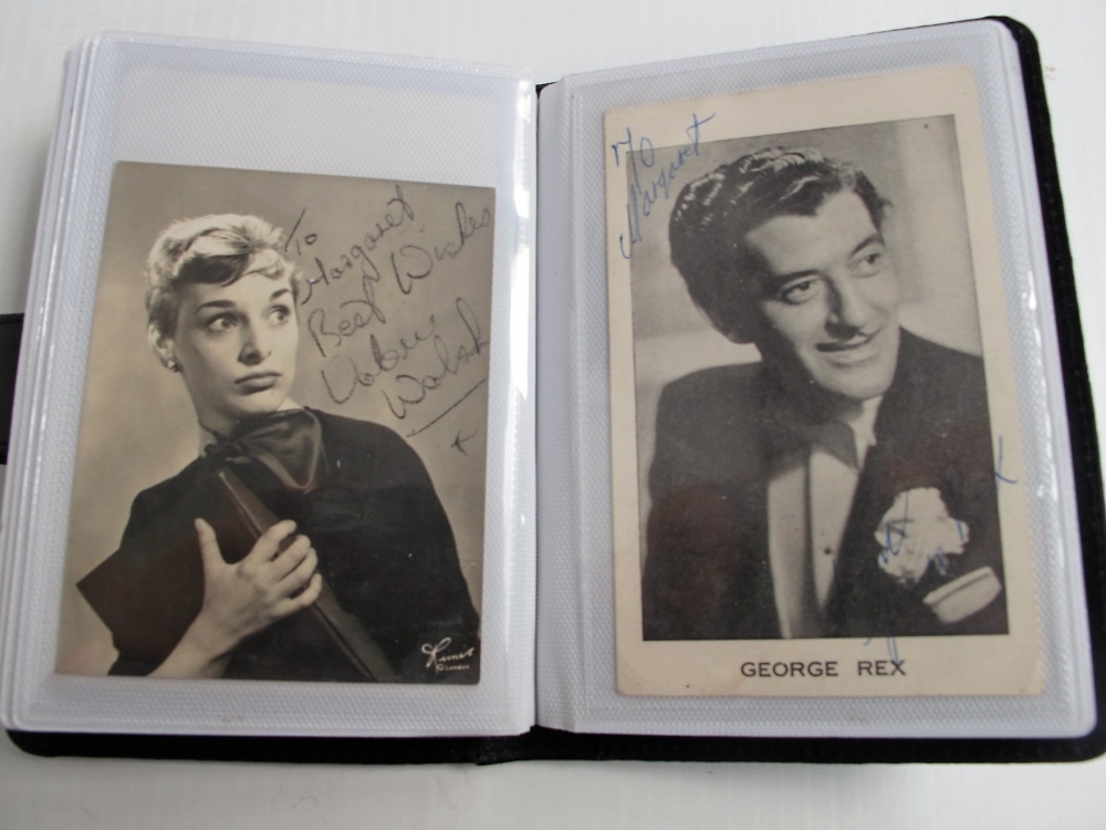 Autographs, 33 promotional cards / photographs of stars from the 1950's/60's inc. Danny Purches, Guy