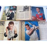 World Sports Magazines, 9 bound volumes 1951-1959 inclusive, featuring all major sports inc