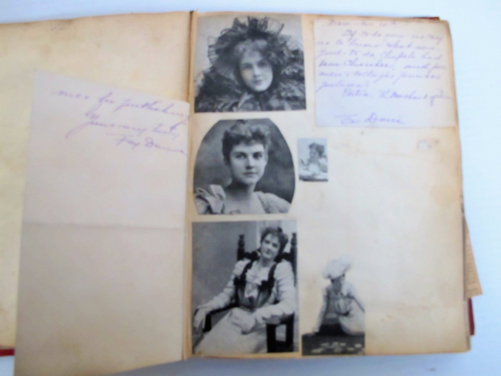 Theatre Autographs, a Victorian scrapbook containing a good collection of magazine cuttings of actor