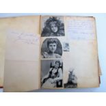 Theatre Autographs, a Victorian scrapbook containing a good collection of magazine cuttings of actor