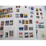 Ephemera, seven pages of Cinderella stamps including early aviation (1912), exhibitions (1897-1930),