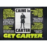 Cinema Poster, Get Carter, UK Quad B-style credits poster, for the gritty thriller starring