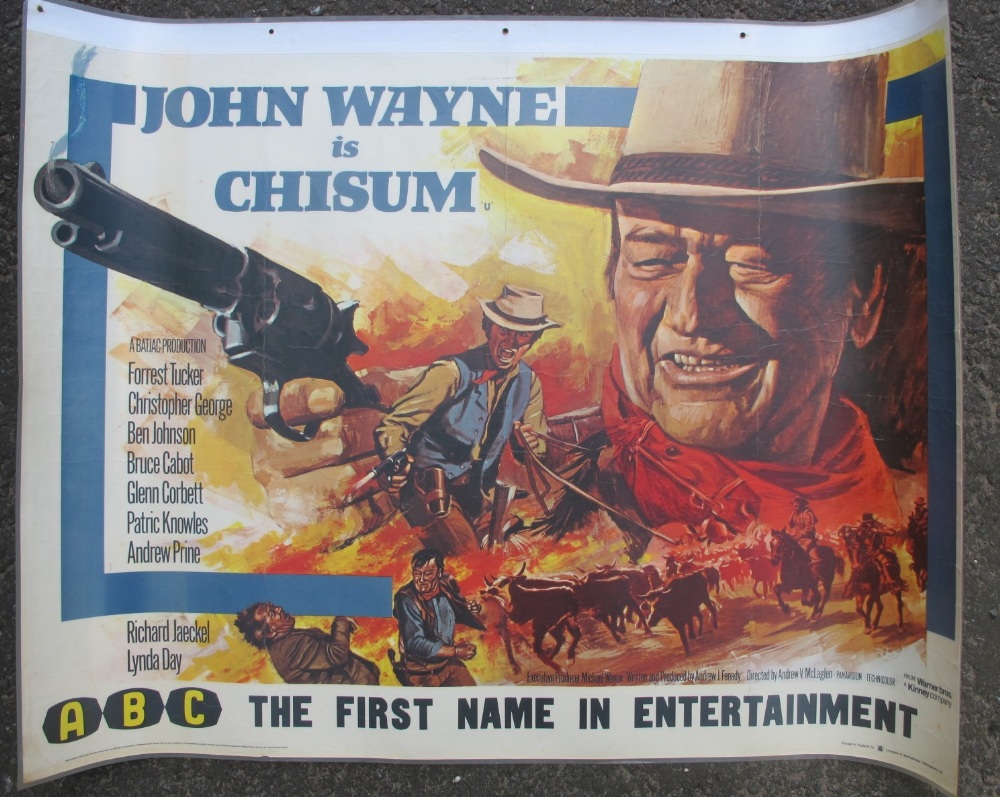 Cinema Posters, 2 original UK Quad posters soft laminated in the 1970’s for use in a Wild West show,