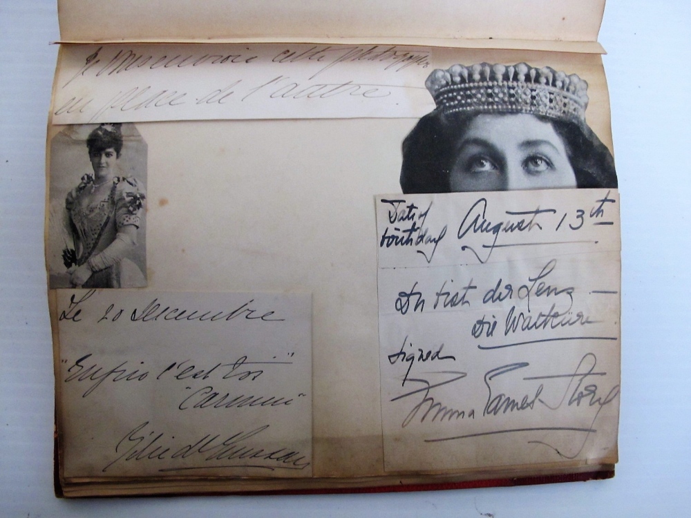 Theatre Autographs, a Victorian scrapbook containing a good collection of magazine cuttings of actor - Image 5 of 6