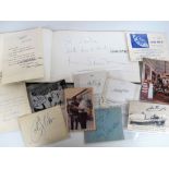 Autographs, mixed collection of approx 20 signatures on various items inc. Telly Savalas (vintage