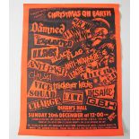 Music Poster, Punk, Christmas On Earth - Queens Hall, Leeds, Sunday 20th December 1981, line up inc.