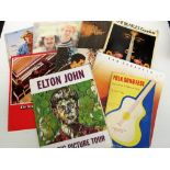 Music Memorabilia, mixed box inc. song books, The Beatles, Paul Simon, John Denver etc, concert