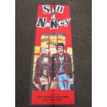 Film Poster, Punk Rock, Sex Pistols interest, an original French cinema door panel poster for 'Sid &