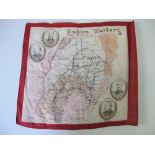 Ephemera, Boer War, a linen square 'Empire Welders' showing map of South Africa with images of