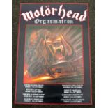 Tour Poster, Motorhead - 'Orgasmatron' tour, UK dates for September 1986 (rolled approx 24"x34") (