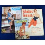 Glamour magazines, 3 scarce issues, Nocturne, issue no 1 1961 (USA publication), Fabulous Females,