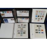 Stamps, 4 Lindner albums, one with a collection of mint Isle of Man Commemorative stamps (1