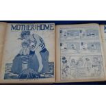 Magazines, 2 bound volumes of 'Mother and Home' Magazine, covering the period 10 Feb 1917 to 6 April