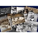 Rugby, a collection of 13 original press photo's, League and Union, mostly match action 1970's