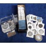 Coins & tokens, selection of World coins and tokens, mainly GB issues and mostly identified, all