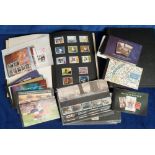 Stamps, GB decimal mint stamps, quantity of presentation packs, booklets and stamps in albums,