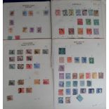 Stamps, a selection of vintage album pages containing remaindered Commonwealth collection, QV