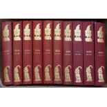 Books, Punch, hardback volumes complete with cartoons, illustrations and coloured prints, 1930 Jan-