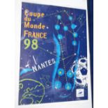 Sports posters, Football, World Cup France, 1998, a set of 11 rolled FIFA advertising posters from