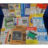 Football programmes, non-League and ex League club selection, late 1950's onwards, clubs inc.