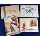 Cigarette & Trade cards, Germany, four complete sets in special albums Elbgau Margarine World