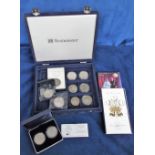 Coins, a collection of 13 x £5 Commemorative coins inc. 2 Nelson Battle of Trafalgar special