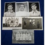 Football & other postcards, a collection of 6 cards, QPR team group from the Health & Strength