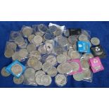 Coins, a collection of approx. 70 GB Commemorative Crowns 1960's onwards, duplication throughout