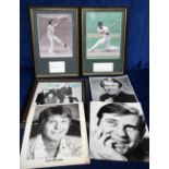 Entertainment/Sport autographs, six signed pieces , 3 signed promotional photo's all dedicated to