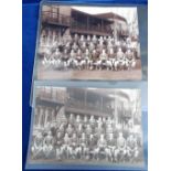 Rugby Union, South Africa, 2 vintage photographs showing The Army & Navy & South African Teams in