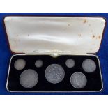 Coins, GB, 1887 Victoria Jubilee Silver specimen set, 3d to Crown in presentation case (gd) (7)